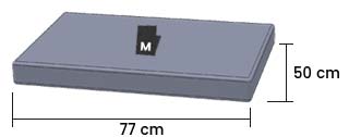 Cuscino memory foam taglia medium M - 50 cm x 77 cm