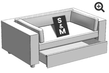 Dimension of the Cat & Dog sofa Giusypop