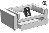 Dimension of pet sofa Armonia